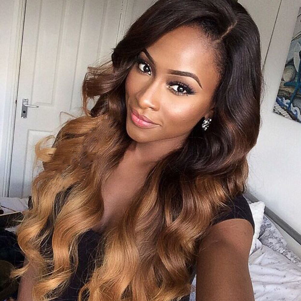 16-24 inch body wave 3tone braids hair ombre virgin Malaysian human hair bundles HN163