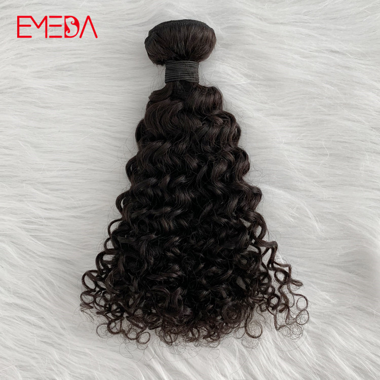 Double drawn raw Indian virgin hair water curly unprocessed 100 human hair YJ312