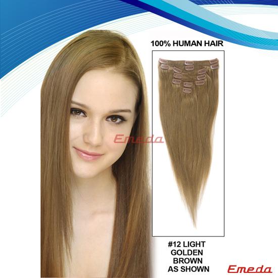 human hair extensions clip in