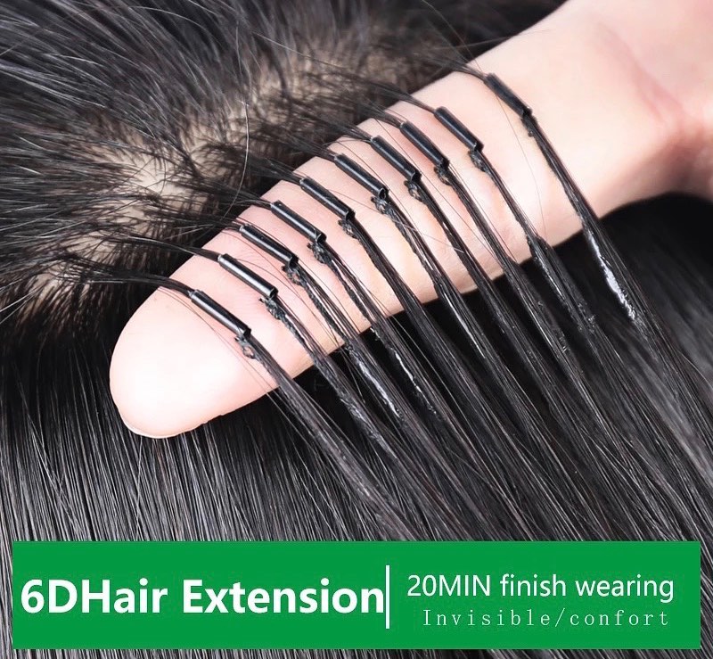 20 minutes for a full head double drawn 6d hair extension WG002