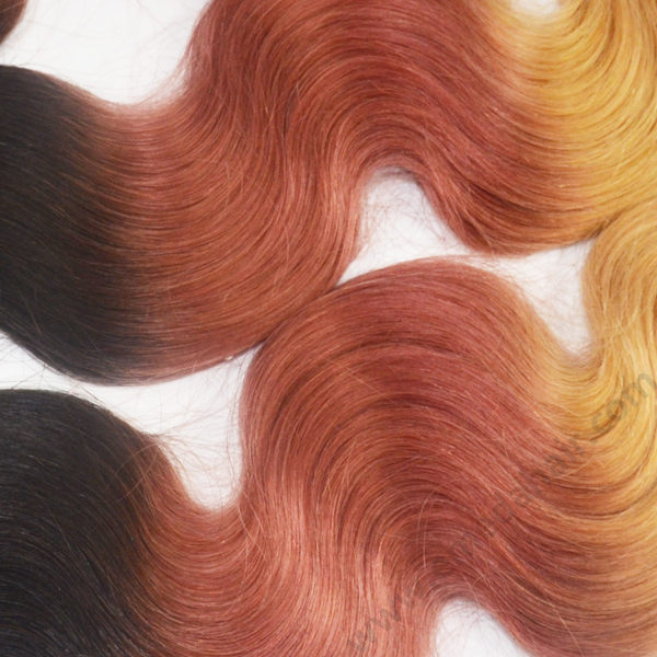 Qigndao Emeda standard weight 100G 2T ombre color hair weave ,3T ombre color hair extension HN166