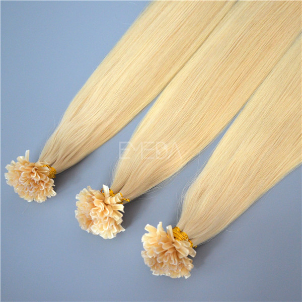 U-tip hair extensions,u tip hair,blonde	hair extension clip HN 369