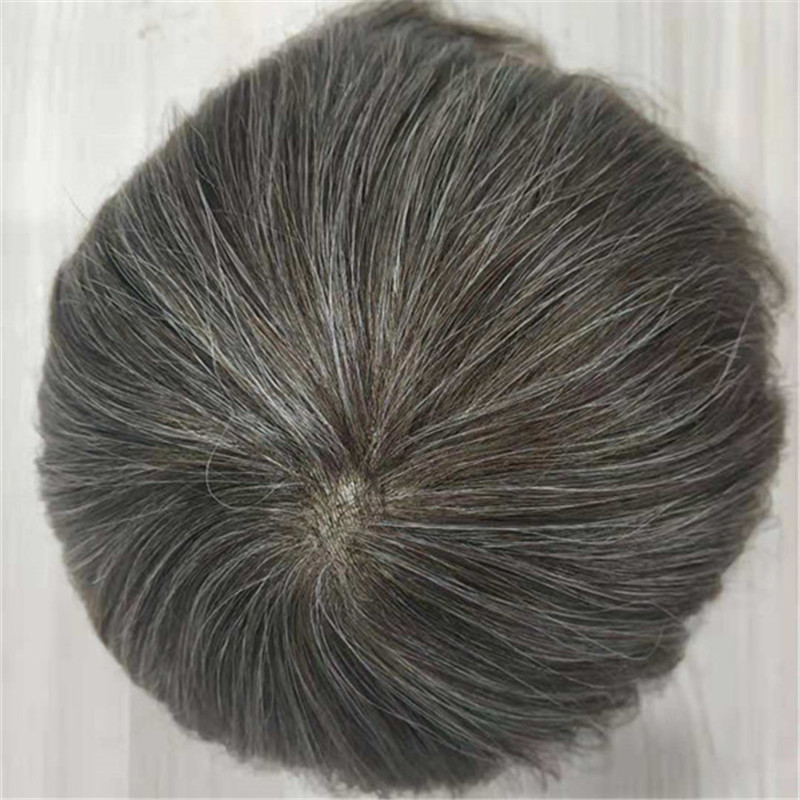 Australia Type Men Toupee Lace around Poly Material Human Hair WK052