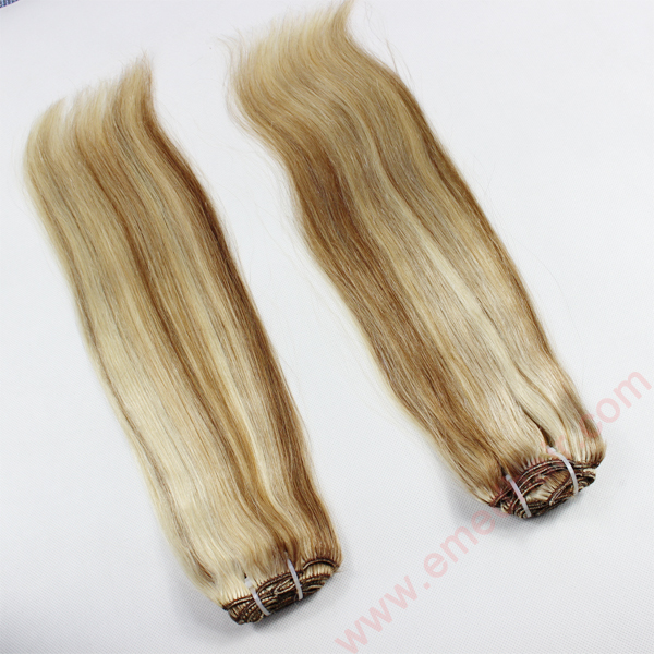 Wholesale Human Hair Clip Extension Remy Piano Color Hot Sale 24inch Hair Extension LM363 