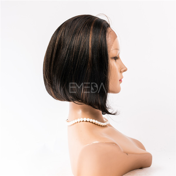 Brazilian human hair short lace front wigs YJ96