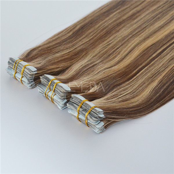 Mixed color Peruvian vigin tape hair extensions wholesale YJ111