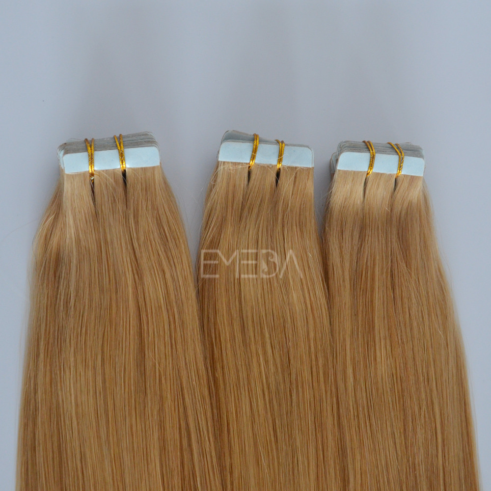 100% Virgin hair with full cuticle tape hair extension use America Blue tape JF027