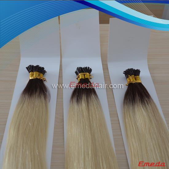 ombre i tip hair extension.