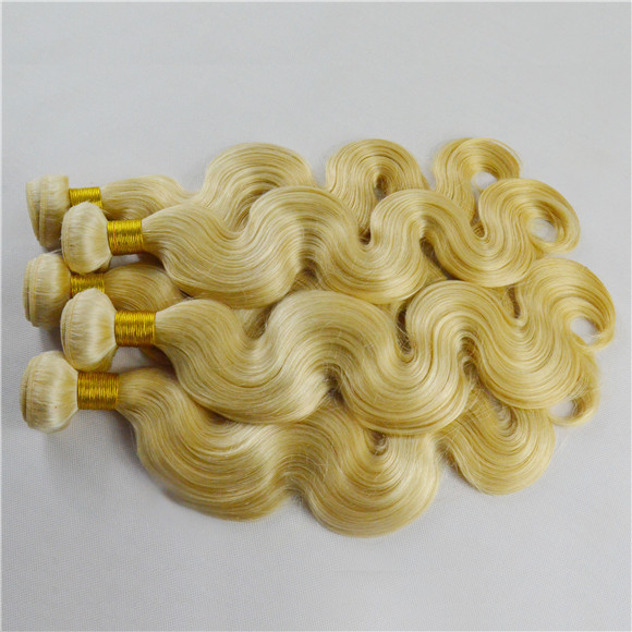 blonde color hair wefts for high end hair market