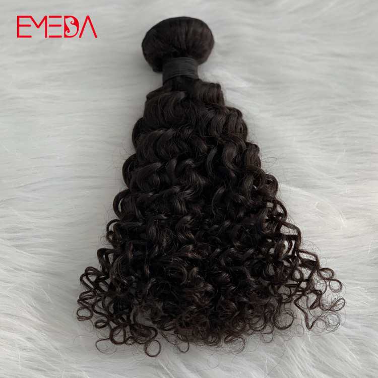 Double drawn raw Indian virgin hair water curly unprocessed 100 human hair YJ312