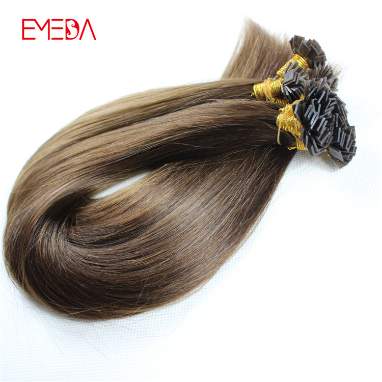 Professional China pre bonded hair extensions hair factory flat tip keratin remy human hair balayage YJ315