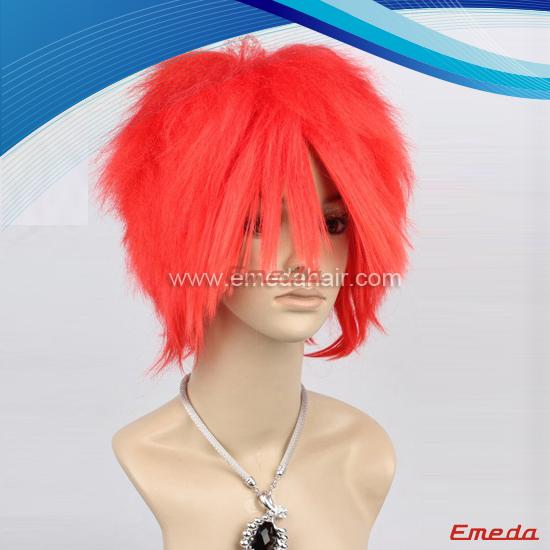 red cosplay wig for men