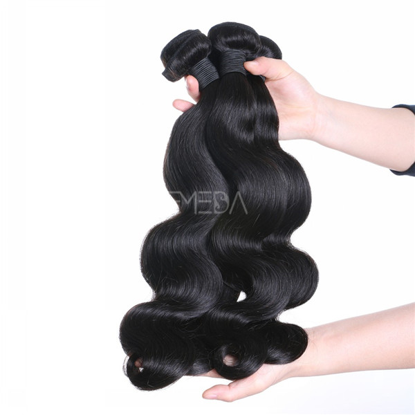 Stock virgin cuticle Peruvian human hair body wave texture hair weaves zj0003