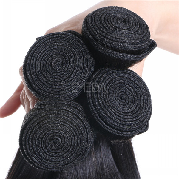 Stock virgin cuticle Peruvian human hair straight hair weaving, remy hair weft zj0006