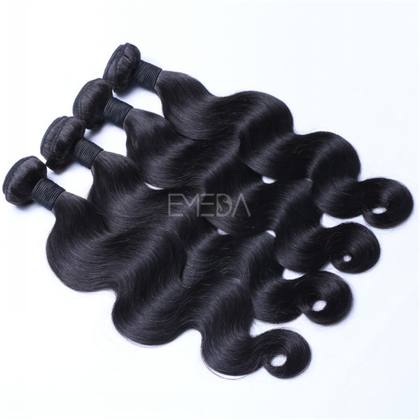 Stock virgin cuticle Peruvian human hair body wave texture hair weaves zj0003