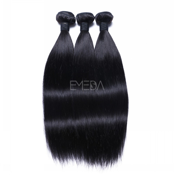 Stock virgin cuticle Peruvian human hair straight hair weaving, remy hair weft zj0006