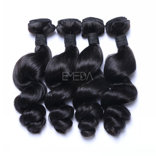 Stock virgin cuticle Malaysian human hair egg curl texture hair wefts zj0003