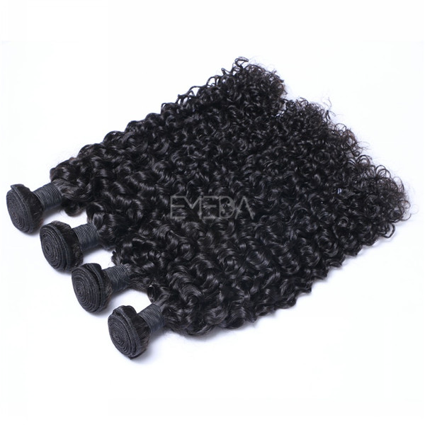 Stock virgin cuticle Peruvian human hair kinky curly texture hair weaves, human hair weft zj0008