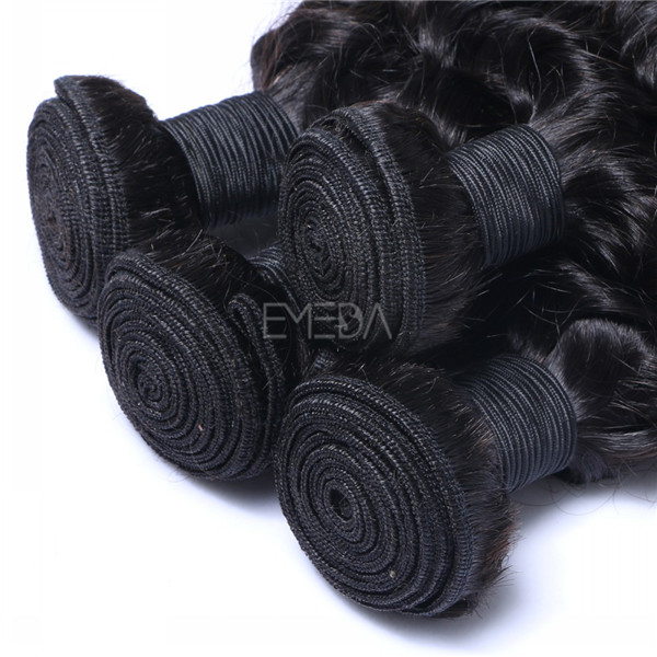 Stock virgin cuticle Malaysian human hair kinky curly hair wefts, hair weaving zj0010