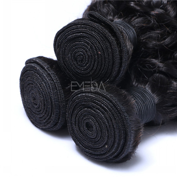 Stock virgin cuticle Peruvian human hair kinky curly texture hair weaves, human hair weft zj0008