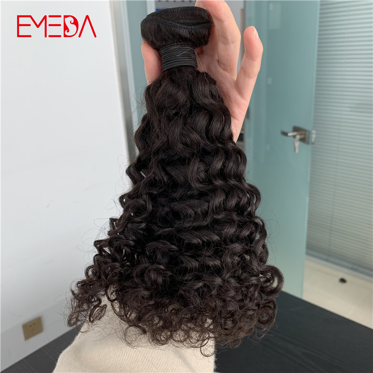 Best raw unprocessed virgin Indian remy human hair weft deep curly YJ313