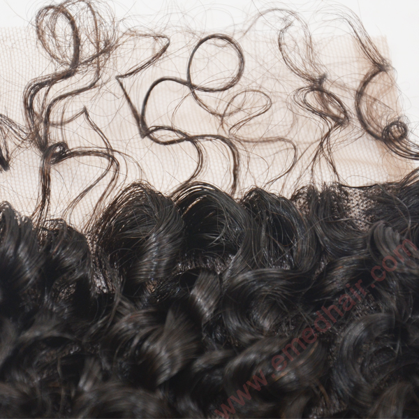 Wholesale kinky curl ear to ear lace frontal 360 closure,virgin closure and frontal,cheap virgin human hair closure HN244