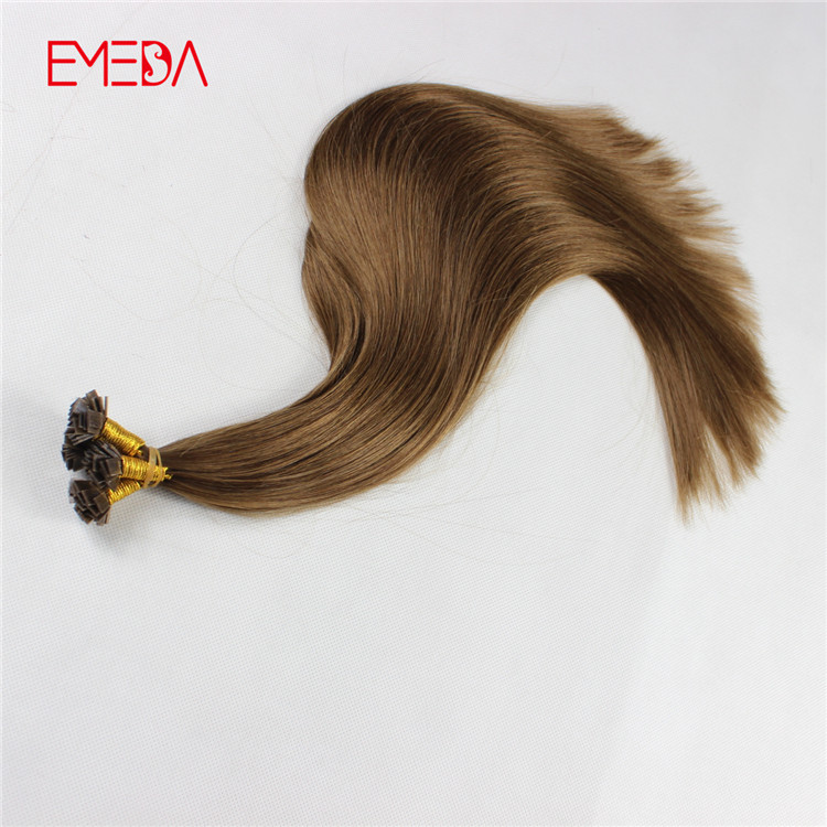  Double drawn keretin flat tip 1g pre bonded hair extensions made in China remy hair factory YJ314