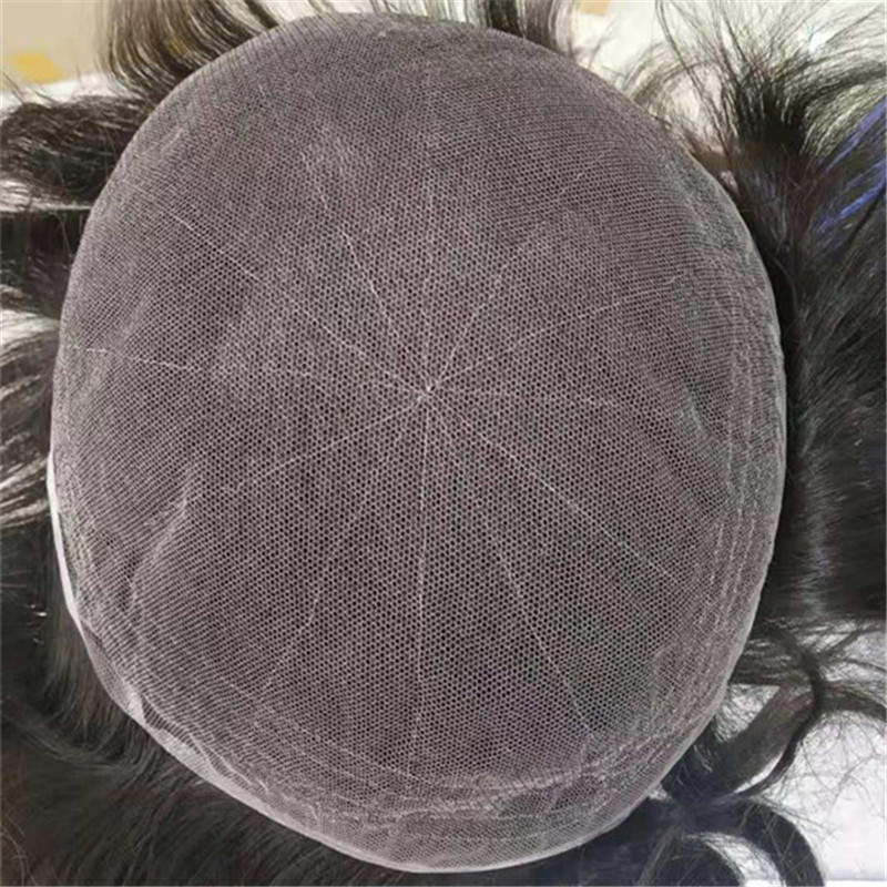 Full Lace Toupee for Men with Swiss Lace Large Stock WK047