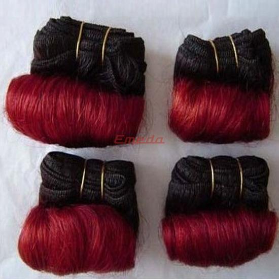 High quality aaaaa cheap raw hot sell two color virgin brazilian hair extension weft