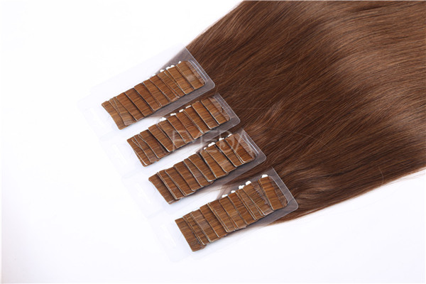 Double drawn human hair tape in hair extensions in UK zj0017