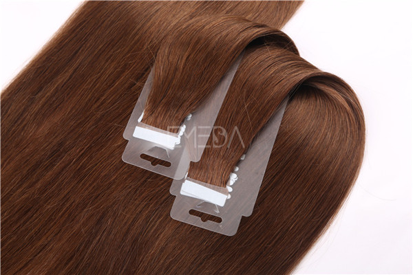 Double drawn human hair tape in hair extensions in UK zj0017