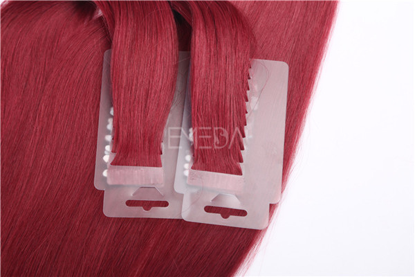 Remy hair red color tape hair extensions ZJ0047