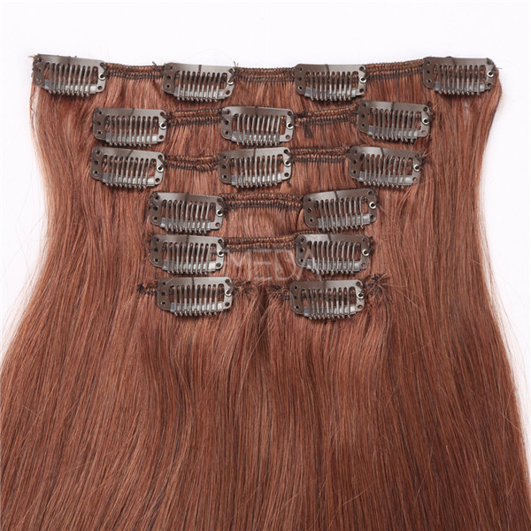 Premium euronext clip in hair extensions clip ins yj256