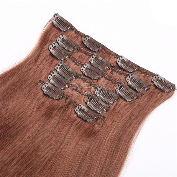 Premium euronext clip in hair extensions clip ins yj256