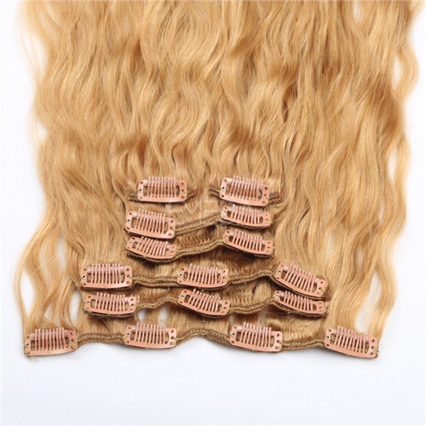 22 inch full head human clip in hair extensions YJ246