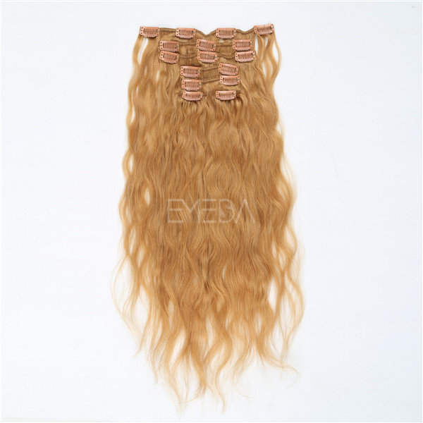 Wawy clip in remy human hair extensions clip in YJ250