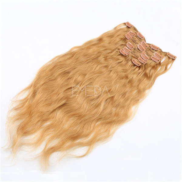 22 inch full head human clip in hair extensions YJ246