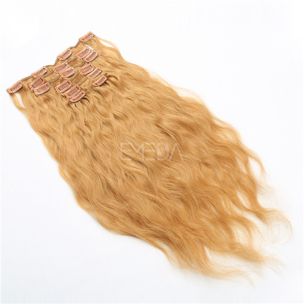 Wawy clip in remy human hair extensions clip in YJ250