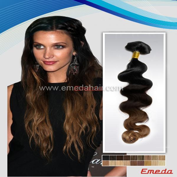Feedback very well! beautiful style omber two tone color human hair extensions