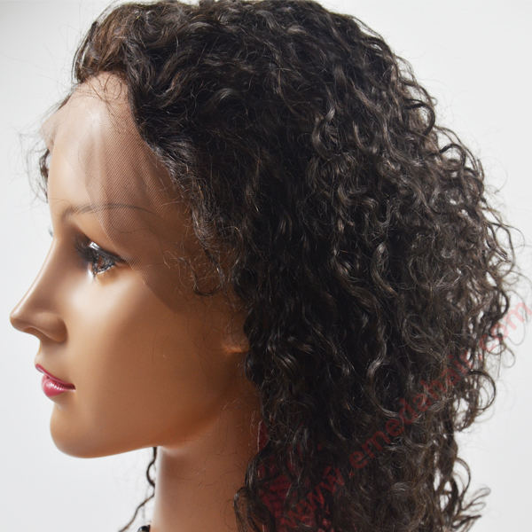 Bleach Knot Straight wave curl  Human Hair Wig Peruvian Virgin Hair Full Lace Wigs HN138