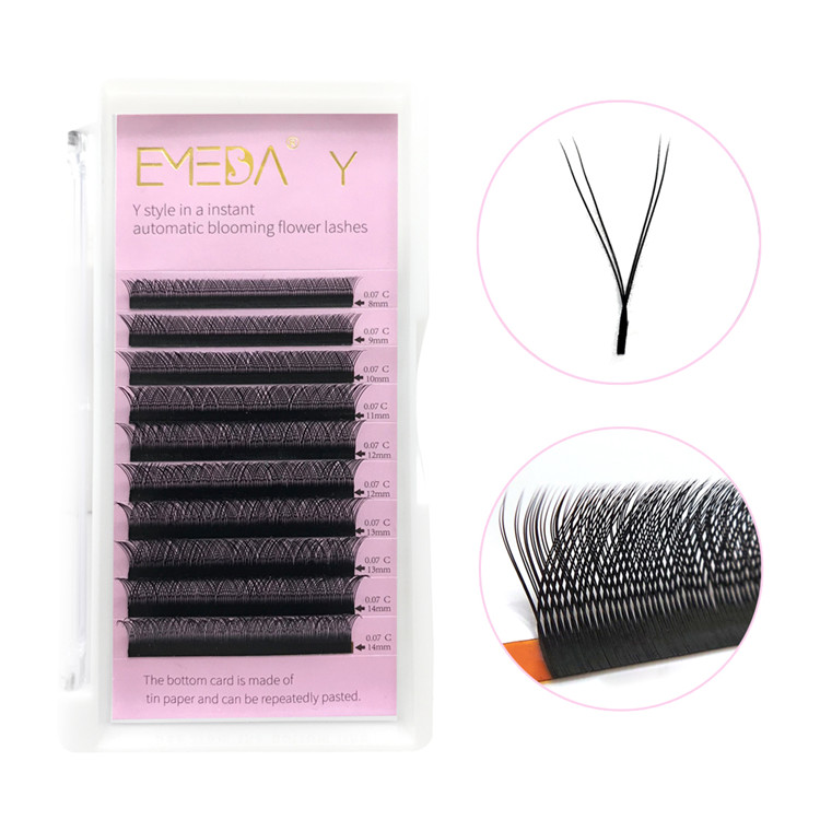Premade Volume Fans Y Shape Eyelashes Extensions Blooming Eyelashes PY23