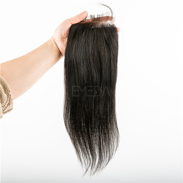 4x4 silk straight swiss lace closure top piece free style with baby hair YJ188
