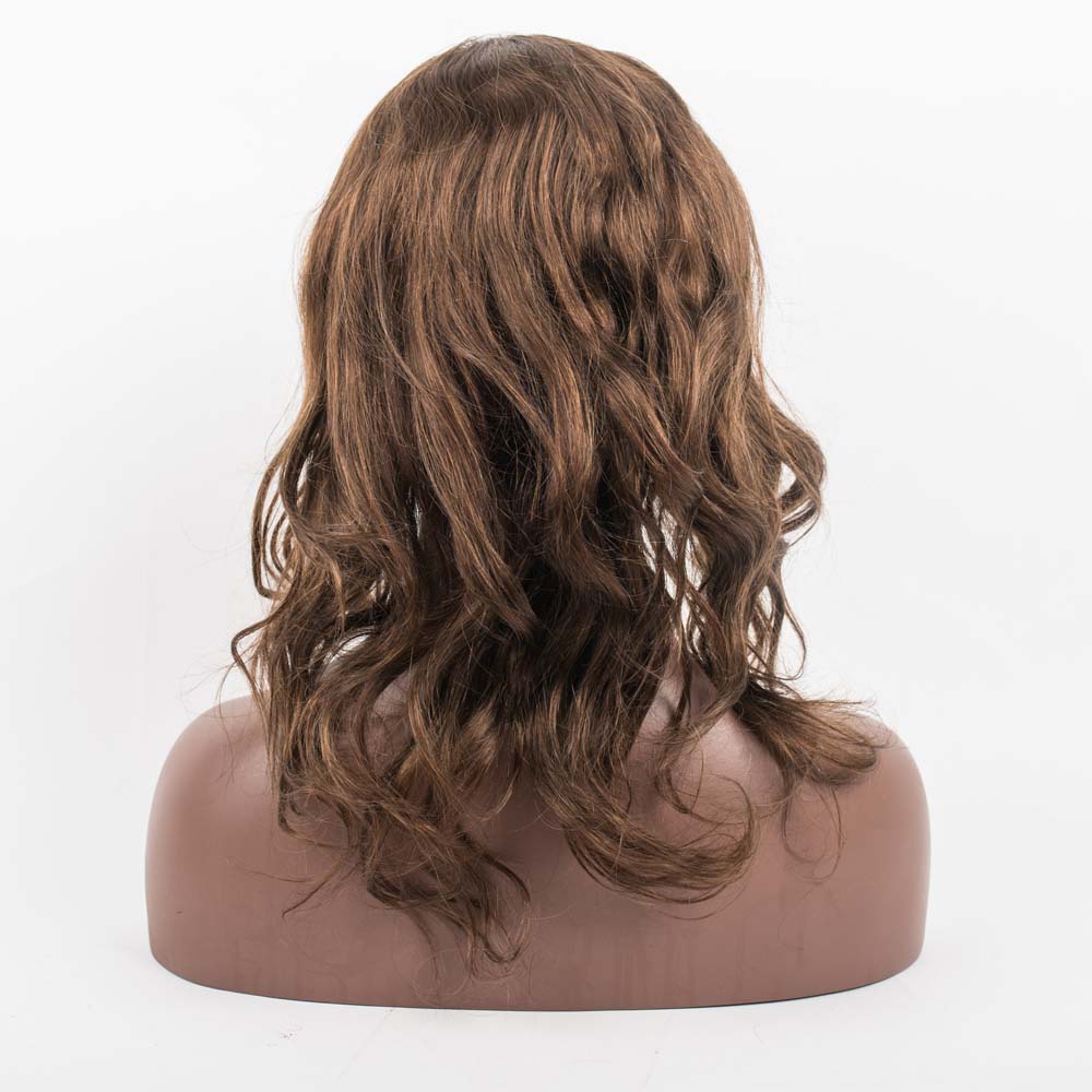 Natural wavy brown color lace wig  LJ181