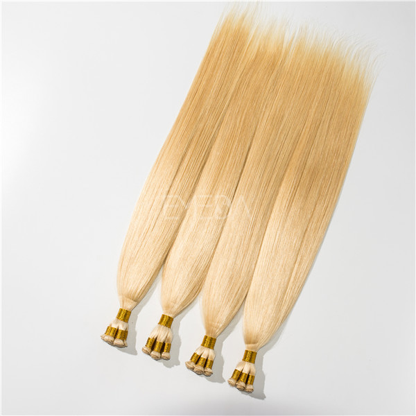 Bleach blonde hair extensions YJ88