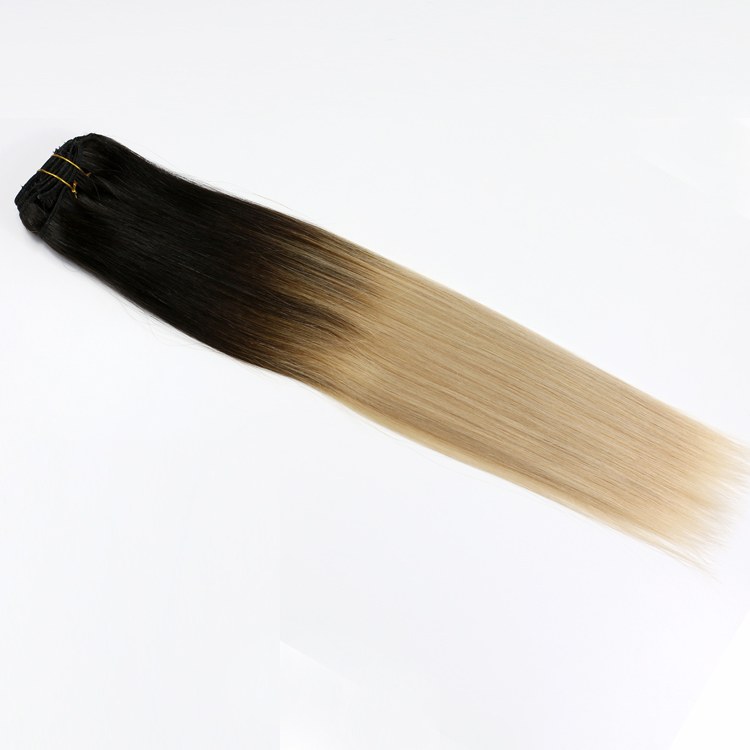 China best ombre remy clip in tape extensions factory manufacturers YJ320