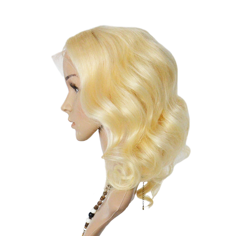 613 Wig Blonde Color Lace front with Slightly Wave WK006