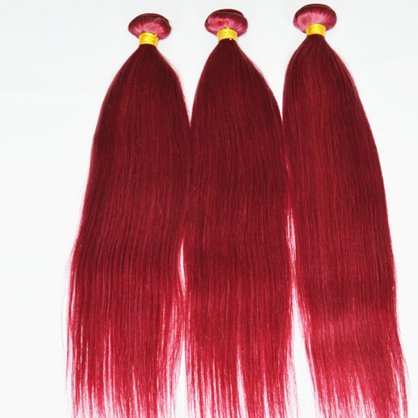 Virgin unprocessed hair Christmas gift Burg color lp112
