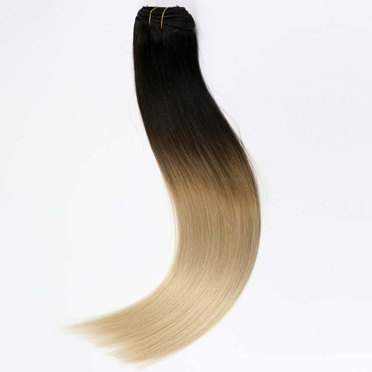 china ombre clip in tape extensions manufacturers suppliers remy double drawn human hair YJ319