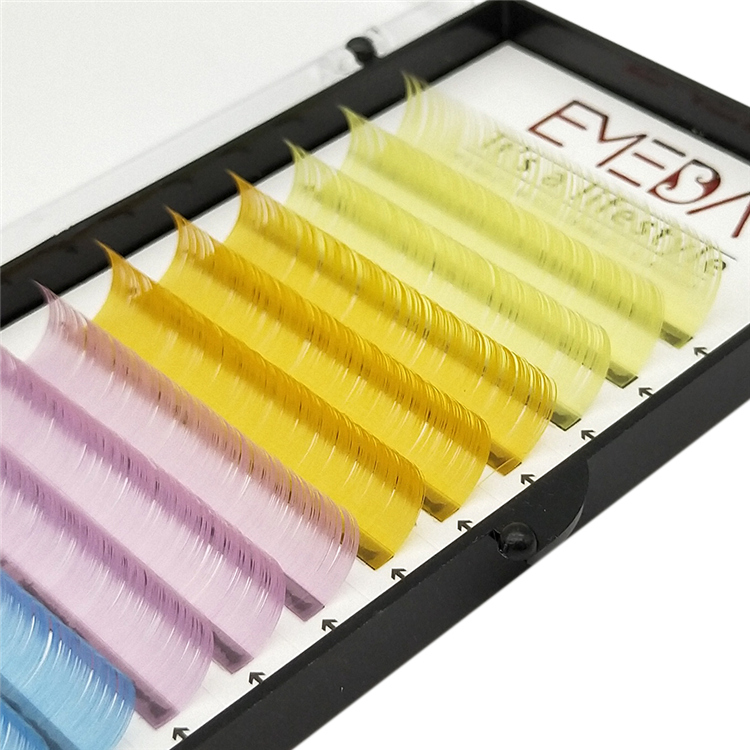 Rainbow Color Eyelash Extensions Premium Quality colorful eyelashes PY18