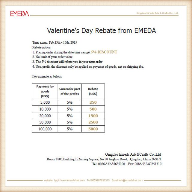 Valentines Day Rebate from EMEDA